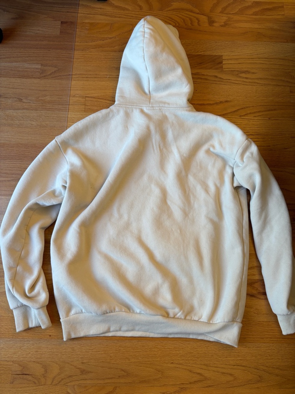 Hooded Pullover Comfrt Sweatshirt in Cream - Picture 3 of 3
